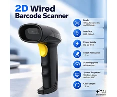 Qoltec Precyzyjny Skaner czytnik kodów kreskowych 1D 2D | QR | EAN | USB