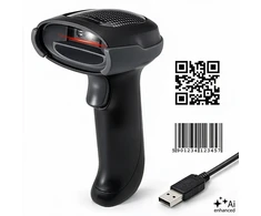 Qoltec Precyzyjny Skaner czytnik kodów kreskowych 1D 2D | QR | EAN | USB