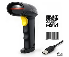 Qoltec Precyzyjny Skaner czytnik kodów kreskowych 1D 2D | QR | EAN | USB