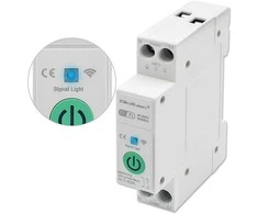 Qoltec 63A relė DIN bėgeliui su elektros skaitikliu | TUYA | Wifi | PROTINGAS GYVENIMAS
