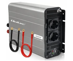 Qoltec Przetwornica napięcia MS Wave | 12V na 230V | 1500/3000W | USB | Kompatybilna su LiFePO4 GEL AGM
