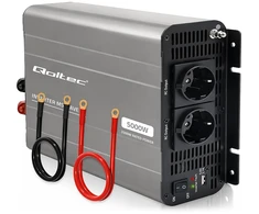 Qoltec Przetwornica napięcia MS Wave | 12V na 230V | 2500/5000W | USB | Kompatybilna su LiFePO4 GEL AGM