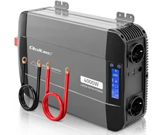 Qoltec Przetwornica napięcia Pure Sine Wave | 12V na 230V | 2000/4000W | LCD | USB | USB-C | Kompatybilna su LiFePO4 GEL AGM