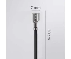 Qoltec Przewód akumulatorowy wsuwka żeńska typu FASTON 250 | 20cm | Juodas