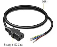 Qoltec IEC C13 maitinimo kabelis 3x0.75mm² 0.5m varinis
