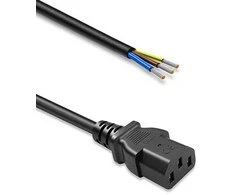 Qoltec Kabelis zasilający IEC C13 | odizolowany lutowany | Czysta miedź Cu | 3x0.75mm² | 1.8m