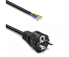 Qoltec Kabelis zasilający SCHUKO CEE 7/7 (E/F) | miedź Cu | odizolowany lutowany | 3x0.75 mm² | 1.8m