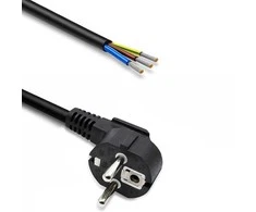 Qoltec Kabelis zasilający | wtyczka kątowa SCHUKO CEE 7/7 (E/F) | miedź Cu | odizolowany lutowany | 3x1.00 mm² | 1.8m