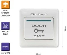 QOLTEC 52450 Exit Button baltas