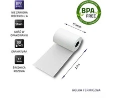 QOLTEC 51900 galinis rulonas 57 x 27 55g/m2 10vnt be BPA