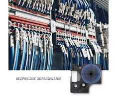 QOLTEC 50228 Termiškai susitraukiantis vamzdelis skirtas DYMO D1/DM1 9 mm x 1 5 m Balta Juodas