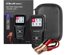 „Qoltec“ skaitmeninis akumuliatorių testeris 3in1 su LCD ekranu | Angliškas meniu | 6V | 12V | 24V | 10Ah–200Ah