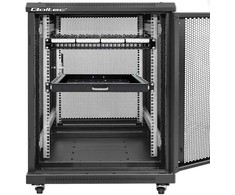 Qoltec 54516 Patch panel for 19'' rack | 24 jungtys | 1U | UTP | Juodas