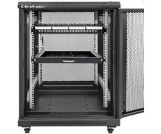 Qoltec 54516 Patch panel for 19'' rack | 24 jungtys | 1U | UTP | Juodas