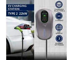 „Qoltec EV2w1 Type 2“ įkrovimo stotelė | 22 kW | „Wi-Fi“ | TUYA | LCD | RFID | 3 fazės | Sieninė dėžutė | 5 m