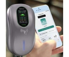 „Qoltec EV2w1 Type 2“ įkrovimo stotelė | 22 kW | „Wi-Fi“ | TUYA | LCD | RFID | 3 fazės | Sieninė dėžutė | 5 m