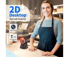Qoltec Stacionarus tikslus skaitytuvas, brūkšninio kodo ir QR 1D skaitytuvas | 2D