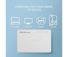 Šakotuvas Qoltec 52245 Tinklo jungiklis 5 x RJ45 prievadai | 100 Mbps | LAN