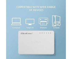 Šakotuvas Qoltec 52247 Tinklo jungiklis 5 x RJ45 prievadas | 1000Mbps | LAN