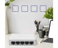 Šakotuvas Port Qoltec 52247 Tinklo jungiklis 5 x RJ45 prievadas | 1000Mbps | LAN
