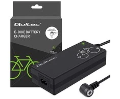Qoltec Fast įkroviklis elektriniam dviračiui 36V | 42V | 2A | Mi4 magnetinis kištukas + maitinimo laidas