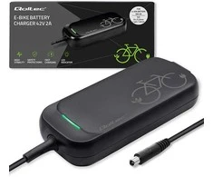Įkroviklis elektriniam dviračiui Qoltec, juodas