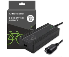 Qoltec Szybka Įkroviklis do roweru skutera elektrycznego 36V | 42V | 4A |wtyczka Bosch + kabelis zasilający