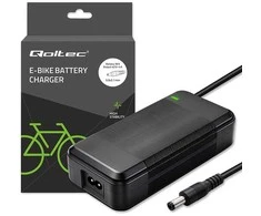„Qoltec“ greitas elektrinio paspirtuko ir dviračio įkroviklis 36V | 42V | 4A | 5.5*2.1 + maitinimo laidas