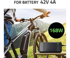 „Qoltec“ greitas elektrinio paspirtuko ir dviračio įkroviklis 36V | 42V | 4A | 5.5*2.1 + maitinimo laidas