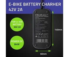 Elektrinio dviračio įkroviklis Qoltec 50332 36V 42V 2A