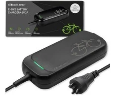 Kepurė Qoltec Szybka Įkroviklis Pro do roweru Bosch 36V | 42V | 2A | Bosch plug | wodoodporna +kabelis zasilający