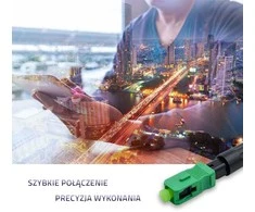 QOLTEC 54496 SC/APC šviesolaidinė greitoji jungtis, vienmodis 3,0 mm