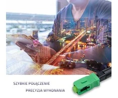 QOLTEC 54498 SC APC fiber optic quick connector Singlemode 0.9mm Set of 10 pcs
