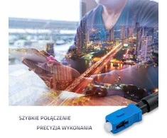 QOLTEC 54497 SC/UPC šviesolaidinė greitoji jungtis, vienmodė, 3,0 mm