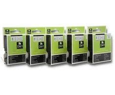 QOLTEC Tape for DYMO D1 40913 9mm x 7m Baltas / Juodas overprint