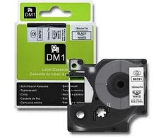 QOLTEC 50751 Tape for DYMO D1 45803/ 45808 / 19mm x 7m / Baltas/Juodas print