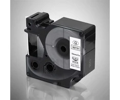QOLTEC 50751 Tape for DYMO D1 45803/ 45808 / 19mm x 7m / Baltas/Juodas print