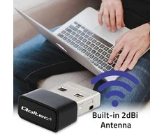 Qoltec Ultraszybki belaidis mini adapter USB Wi-Fi | standard AC | 650Mbps