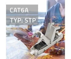Tinklo laidas Kištukas rj45 be įrankių stp cat6a lizdas kaištis t568b t568a Qoltec