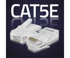 Qoltec Plug modulinė jungtis RJ45 | CAT5e | UTP | Paauksuoti kontaktai | 10 vnt