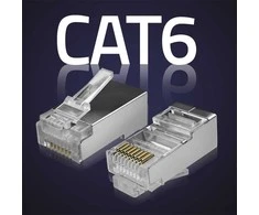 Qoltec Plug modulinė jungtis RJ45 | CAT6 | FTP | Paauksuoti kontaktai | 10 vnt