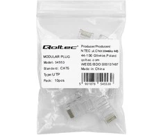 Qoltec RJ45 modulinės jungties kištukas | CAT6 | UTP | Auksuoti kontaktai | 10 vnt
