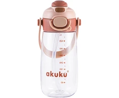 Akuku vaikiška gertuvė su šiaudeliu 480 ml. rusvai gelsvas, A0726