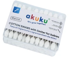 Akuku saugūs krapštukai ausims 60 vnt., A0710