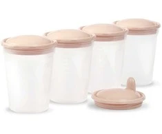 Baby Ono Babyono indeliai mamos pienui sultims maistui 4vnt 200 ml kreminis 1028/01