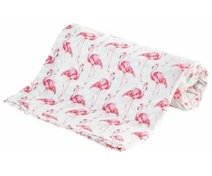 Bocioland bambukinis vystyklas 30X30 flamingo BOC0321