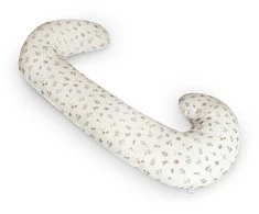 CebaBaby maitinimo pagalvė dżersej duo balta gėlės W-885-000-829