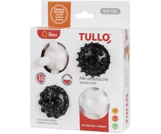 AM Tullo Tullo lavinamieji kamuoliukai kūdikiams 4vnt juodi balti 6-7cm 805