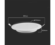 V-tac 12W LED įleidžiama panelė, balta, 6500K, SAMSUNG LED chip