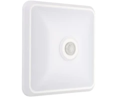 Lubinis šviestuvas 12W LED paviršinis šviestuvas, kvadratinis, baltas, 3000/4000/6000K, su judesio davikliu, CREE LED chip